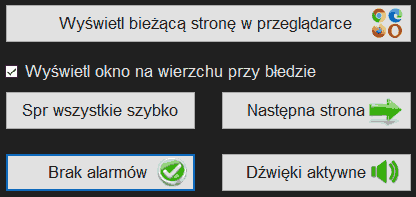 Przyciski programu