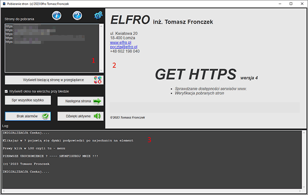 GET HTTPS główne okno